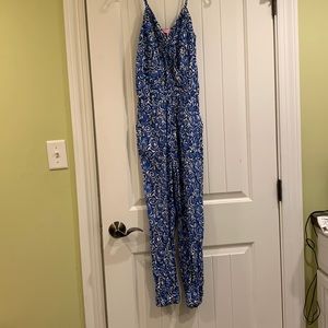 Lilly Pulitzer spaghetti strap jumpsuit with pockets